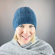 Load image into Gallery viewer, Cashmere Broken Rib Beanie Knitting Kit | Jade Sapphire Zageo Cashmere & Knitting Pattern (#392)