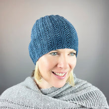 Load image into Gallery viewer, Cashmere Broken Rib Beanie Knitting Kit | Jade Sapphire Zageo Cashmere & Knitting Pattern (#392)