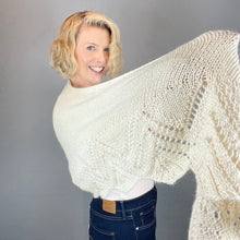 Load image into Gallery viewer, Deco Shawlette (Stargazer version) Knitting Kit | Stargazer & Knitting Pattern (#324)