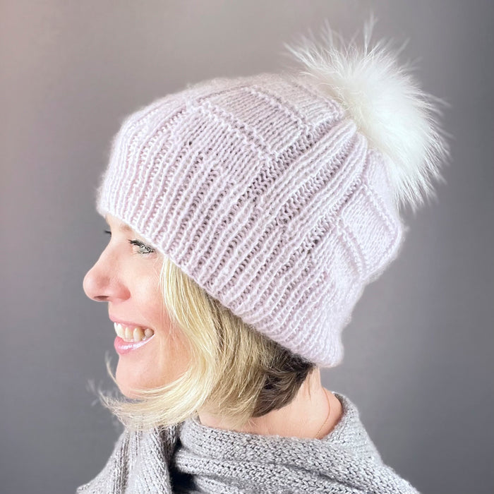 Column & Ridge Hat Knitting Kit | Jade Sapphire Peeeps & Knitting Pattern (#306B)