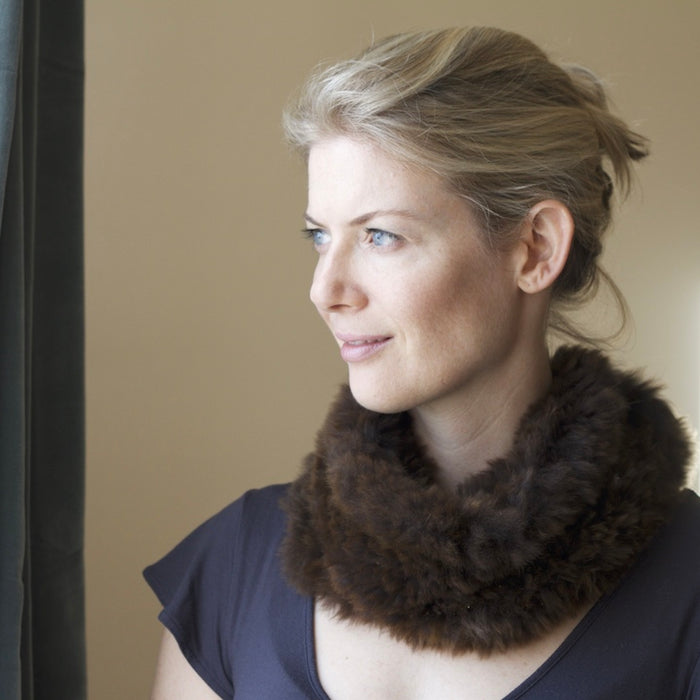 Rabbit Fur Cowl Knitting Kit | Furaz Rabbit Fur Yarn & Knitting Pattern (#198)