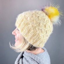 Load image into Gallery viewer, Allover Cabled Hat (Peeeps Version) Knitting Kit | Jade Sapphire Peeeps & Knitting Pattern (#299)