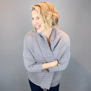 Oversized Shawl Collar Seamless Cardigan Knitting Kit | Stacy Charles Patti & Knitting Pattern (#351)