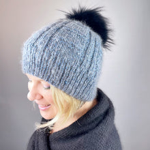 Load image into Gallery viewer, Column & Ridge Hat Knitting Kit | Jade Sapphire Peeeps & Knitting Pattern (#306B)