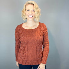 Load image into Gallery viewer, Kylie Cabled Sweater Knitting Kit | Queensland Kathmandu DK