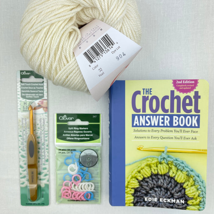 Beginning Crochet Kit (Basic) | Ella Rae Cashmereno & The Crochet Answer Book