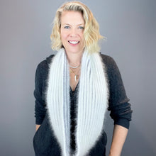 Load image into Gallery viewer, Angora Horizontal Ribbed Cowl (small version) Knitting Kit | Galler Belangor, Artyarns Merino Cloud, & Knitting Pattern (#316)