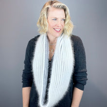 Load image into Gallery viewer, Angora Horizontal Ribbed Cowl (small version) Knitting Kit | Galler Belangor, Artyarns Merino Cloud, & Knitting Pattern (#316)