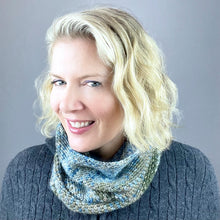 Load image into Gallery viewer, Tidepools Crocheted Cowl Kit | Artyarns Cashmere Glitter & Crochet Pattern (#391)
