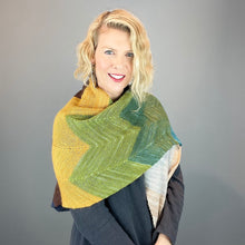 Load image into Gallery viewer, Expanding Chevron Shawl (Manos version) Knitting Kit | Manos del Uruguay Fino & Knitting Pattern (#330)