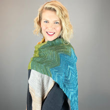 Load image into Gallery viewer, Expanding Chevron Shawl (Manos version) Knitting Kit | Manos del Uruguay Fino &amp; Knitting Pattern (#330)
