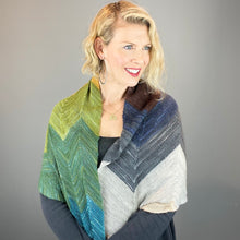 Load image into Gallery viewer, Expanding Chevron Shawl (Manos version) Knitting Kit | Manos del Uruguay Fino & Knitting Pattern (#330)