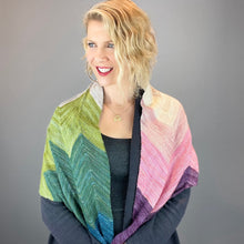 Load image into Gallery viewer, Expanding Chevron Shawl (Manos version) Knitting Kit | Manos del Uruguay Fino & Knitting Pattern (#330)