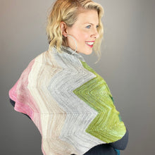 Load image into Gallery viewer, Expanding Chevron Shawl (Manos version) Knitting Kit | Manos del Uruguay Fino & Knitting Pattern (#330)