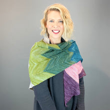 Load image into Gallery viewer, Expanding Chevron Shawl (Manos version) Knitting Kit | Manos del Uruguay Fino & Knitting Pattern (#330)