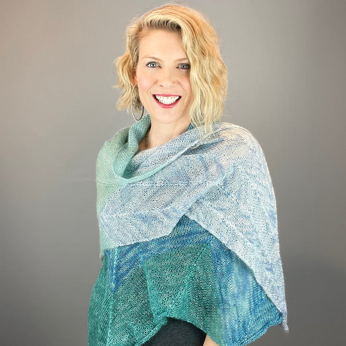 Expanding Chevron Shawl (Colinton version) Knitting Kit | Colinton Lace & Knitting Pattern (#330)