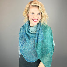 Load image into Gallery viewer, Expanding Chevron Shawl (Colinton version) Knitting Kit | Colinton Lace & Knitting Pattern (#330)
