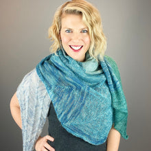 Load image into Gallery viewer, Expanding Chevron Shawl (Colinton version) Knitting Kit | Colinton Lace & Knitting Pattern (#330)