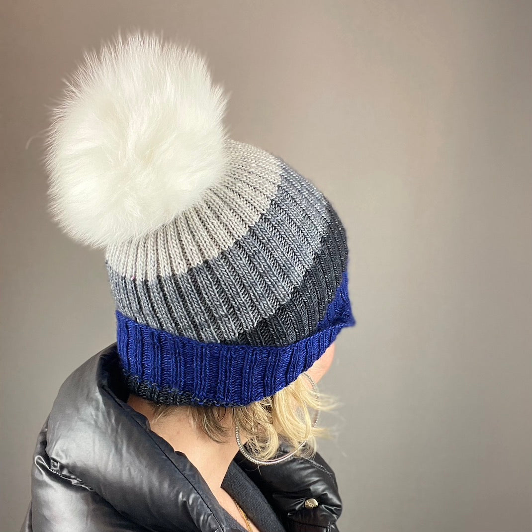 Unicorn Tails Ribbed Beanie Knitting Kit (Adult version