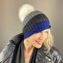Load image into Gallery viewer, Unicorn Tails Ribbed Beanie Knitting Kit (Adult version) | Madelinetosh Unicorn Tails & Knitting Pattern (#314)