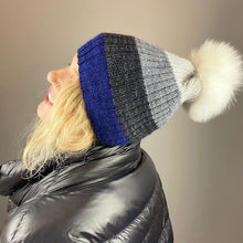 Load image into Gallery viewer, Unicorn Tails Ribbed Beanie Knitting Kit (Adult version) | Madelinetosh Unicorn Tails & Knitting Pattern (#314)