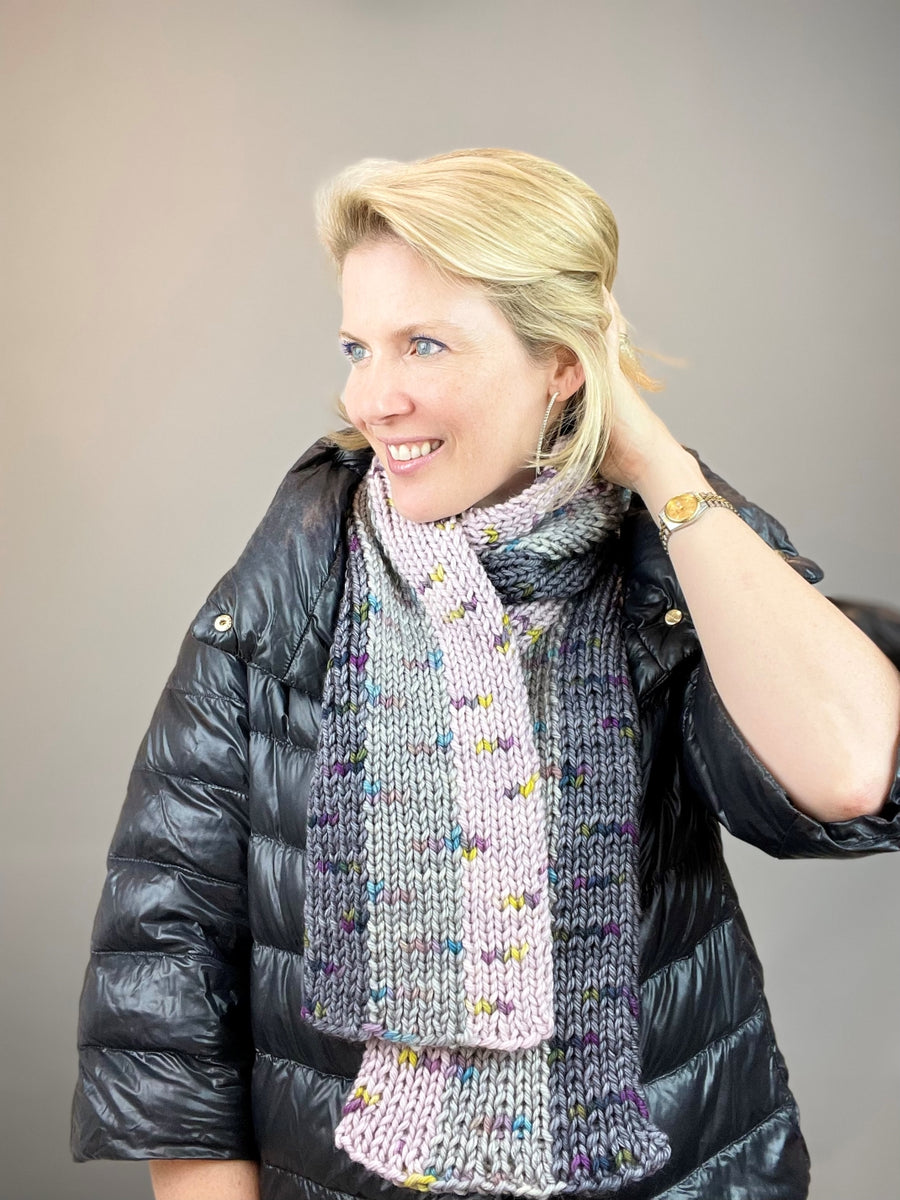 Intarsia Scarf Knitting Kit | Wonderland TweedleDeeDum & Knitting