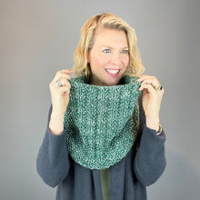 Load image into Gallery viewer, Charmaine's Cowl Knitting Kit | Lang Yarns Grace, Artyarns Beaded Mohair and Sequins & Knitting Pattern (#207B)
