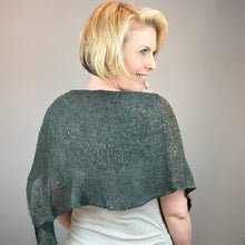 Load image into Gallery viewer, Stockinette Poncho (Tussah Tweed version) Knitting Kit | Tussah Tweed & Knitting Pattern (#113C)