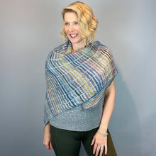Load image into Gallery viewer, Botanic Shawl Knitting Kit | Jade Sapphire Angelwing & Zauberball Crazy