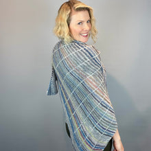 Load image into Gallery viewer, Botanic Shawl Knitting Kit | Jade Sapphire Angelwing & Zauberball Crazy