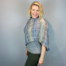 Load image into Gallery viewer, Botanic Shawl Knitting Kit | Jade Sapphire Angelwing & Zauberball Crazy