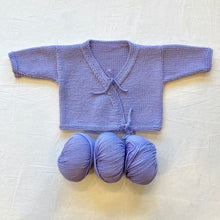 Load image into Gallery viewer, Cadenza Cross-Over Baby Sweater (Karabella version) Knitting Kit | Karabella Aurora 6