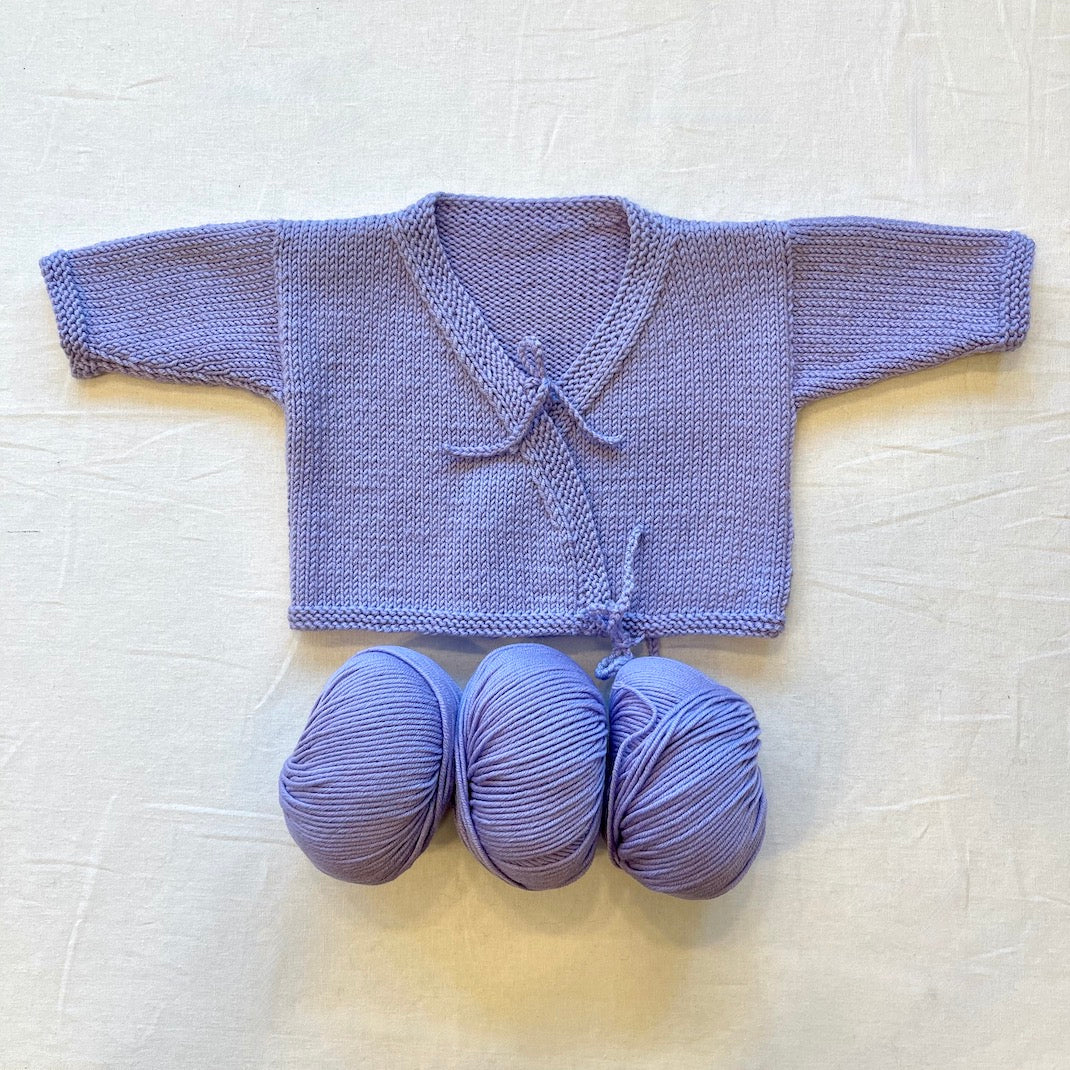 Cadenza Cross-Over Baby Sweater (Karabella version) Knitting Kit