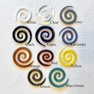 Spiral Glass Shawl Pins from Moving Mud