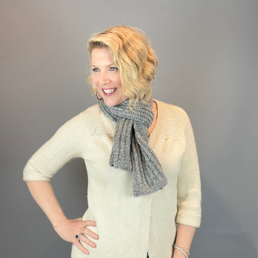 argue FAM CLASSIC KNIT with scarf/ ネイビー Mistake Rib Scarf (Knit) - Version 3 – Lion Brand Yarn
