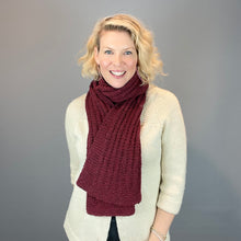 Load image into Gallery viewer, Double Broken Rib Scarf (Aran version) Knitting Kit | Queensland Kathmandu Aran & Knitting Pattern (#003A)