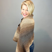 Load image into Gallery viewer, Krista Wrap Crochet Kit | Freia Superwash Merino Silk Sport & Crochet Pattern (#390)