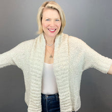 Load image into Gallery viewer, Oversized Shawl Collar Cardigan Knitting Kit | Katia Pluma Cotton & Knitting Pattern (#351B)