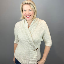 Load image into Gallery viewer, Oversized Shawl Collar Cardigan Knitting Kit | Katia Pluma Cotton & Knitting Pattern (#351B)