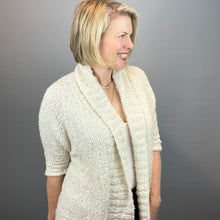 Load image into Gallery viewer, Oversized Shawl Collar Cardigan Knitting Kit | Katia Pluma Cotton & Knitting Pattern (#351B)