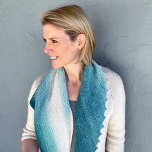 Load image into Gallery viewer, Hitchhiker (Freia version) Knitting Kit | Freia Handpaints Superwash Merino Silk Sport (#411)