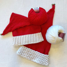 Load image into Gallery viewer, Atelier Santa Hat with Bells Knitting Kit | Choice of Yarn & Knitting Pattern (#335)