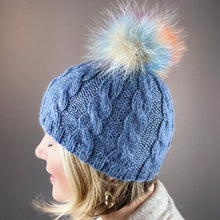 Load image into Gallery viewer, Basic Cabled Hat (worsted version) Knitting Kit | Cascade Pure Alpaca & Knitting Pattern (#98A)