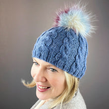 Load image into Gallery viewer, Basic Cabled Hat (worsted version) Knitting Kit | Cascade Pure Alpaca & Knitting Pattern (#98A)