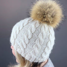 Load image into Gallery viewer, Basic Cabled Hat (worsted version) Knitting Kit | Cascade Pure Alpaca &amp; Knitting Pattern (#98A)
