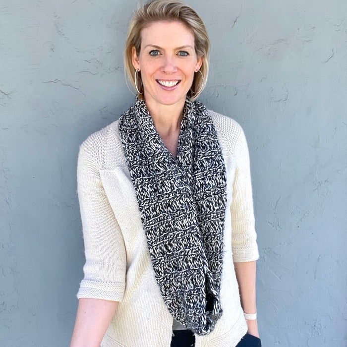 Bulky Ribbed Cowl Knitting Kit | Bulky Alpaca & Knitting Pattern (#167A)