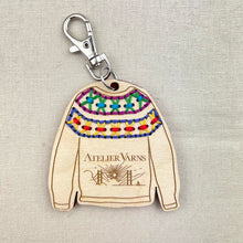 Load image into Gallery viewer, Katrinkles Sweater Key Chain with Atelier Logo
