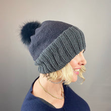 Load image into Gallery viewer, mYak Two Color Slouch Hat | mYak Baby Yak Medium & Knitting Pattern (#385)