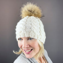 Load image into Gallery viewer, Basic Cabled Hat (worsted version) Knitting Kit | Cascade Pure Alpaca & Knitting Pattern (#98A)