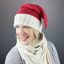 Load image into Gallery viewer, Atelier Santa Hat with Bells Knitting Kit | Choice of Yarn & Knitting Pattern (#335)